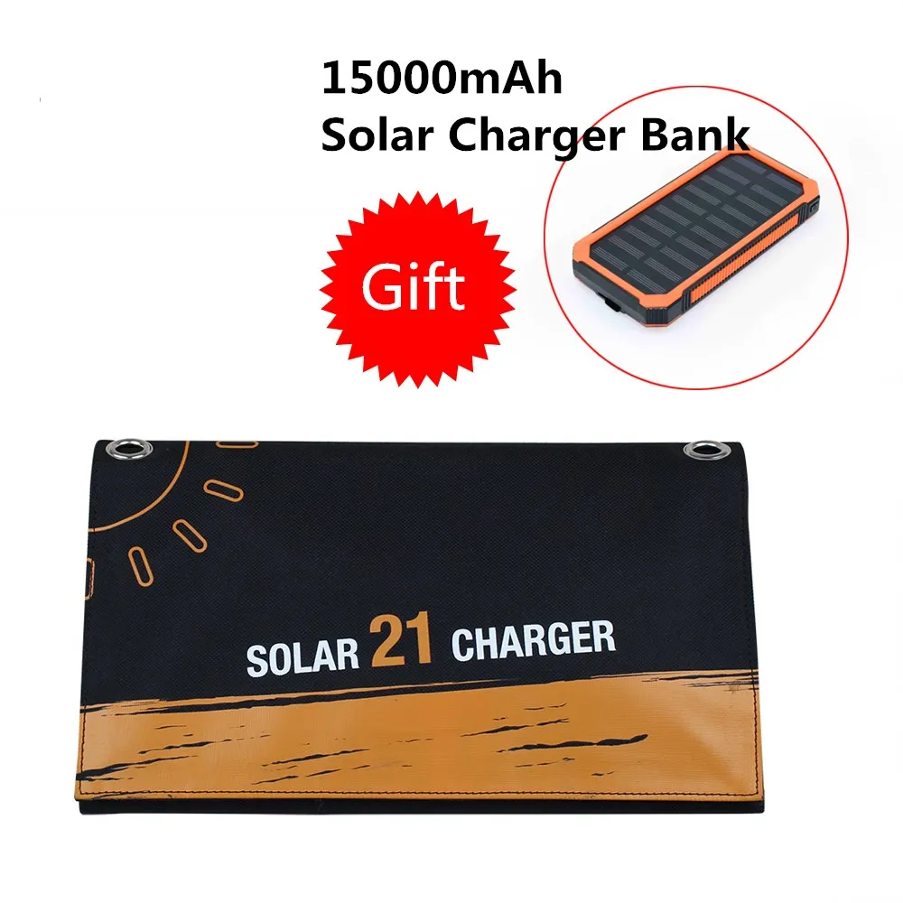

Willone 21W solar charger bag outdoor Solar Charger Portable Solar Battery Chargers Charging for Phone for Hiking