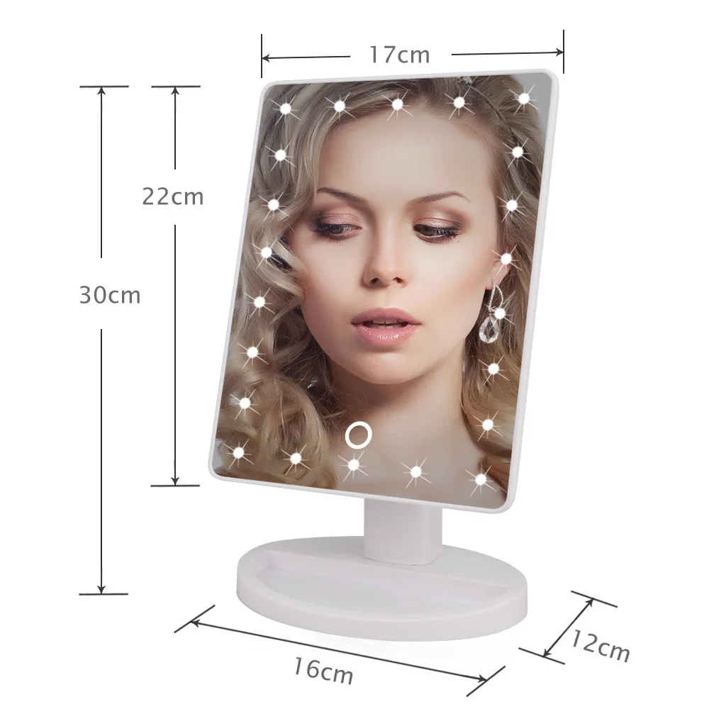 Светодиодный косметический зеркало с лампочкой с сенсорным датчиком косметический свет 1X 10X USB Питание от аккумулятора 16 22 светодиодный s подсветка лампы на зеркальный стол