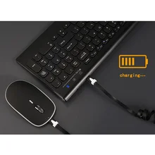 

New Arrival Optical Wireless Keyboard + Mouse Combos 2.4G Rechargeable Fit For Laptops Tablet PC Computer SL@88