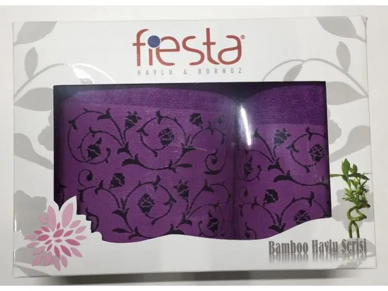 Набор полотенец fiesta, Classik-Б, 2 предмета, фиолетовый