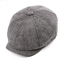 Однотонный женский берет для девочек, французский художник, теплая шерстяная Зимняя Шапка-бини, шапка