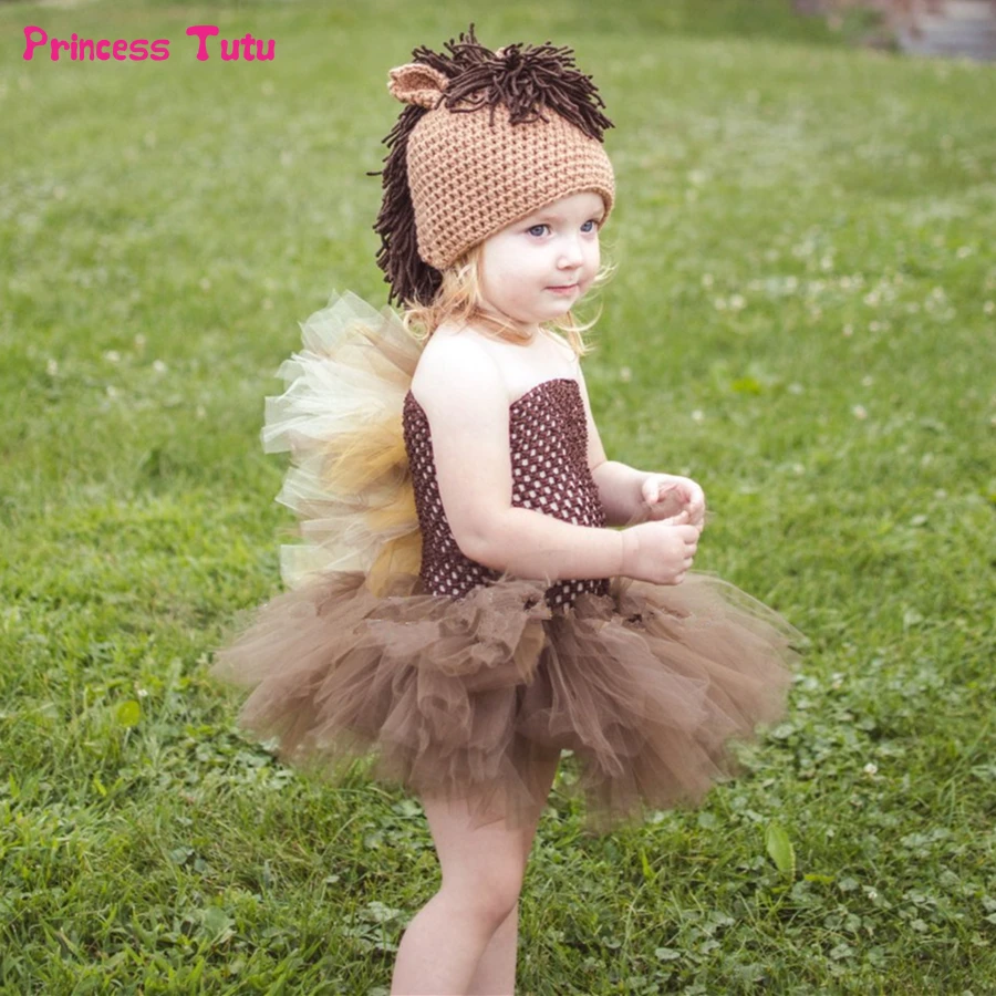 Коричневое платье-пачка с лошадью; милое платье для девочек из тюля с изображением пони; Детский костюм на Хэллоуин для девочек; платье для дня рождения; детская одежда