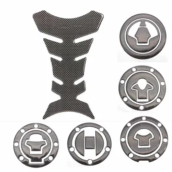 

New 3D Carbon Fiber Motorcycle Gel Oil Gas Fuel Tank Pad Protector Sticker Decal For Scooter ATV Moped