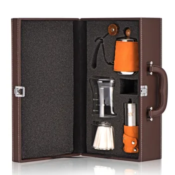 

Hand-washed coffee pot set drip pot long mouth thin mouth pot hand-cranked grinder coffee machine utensils gift box