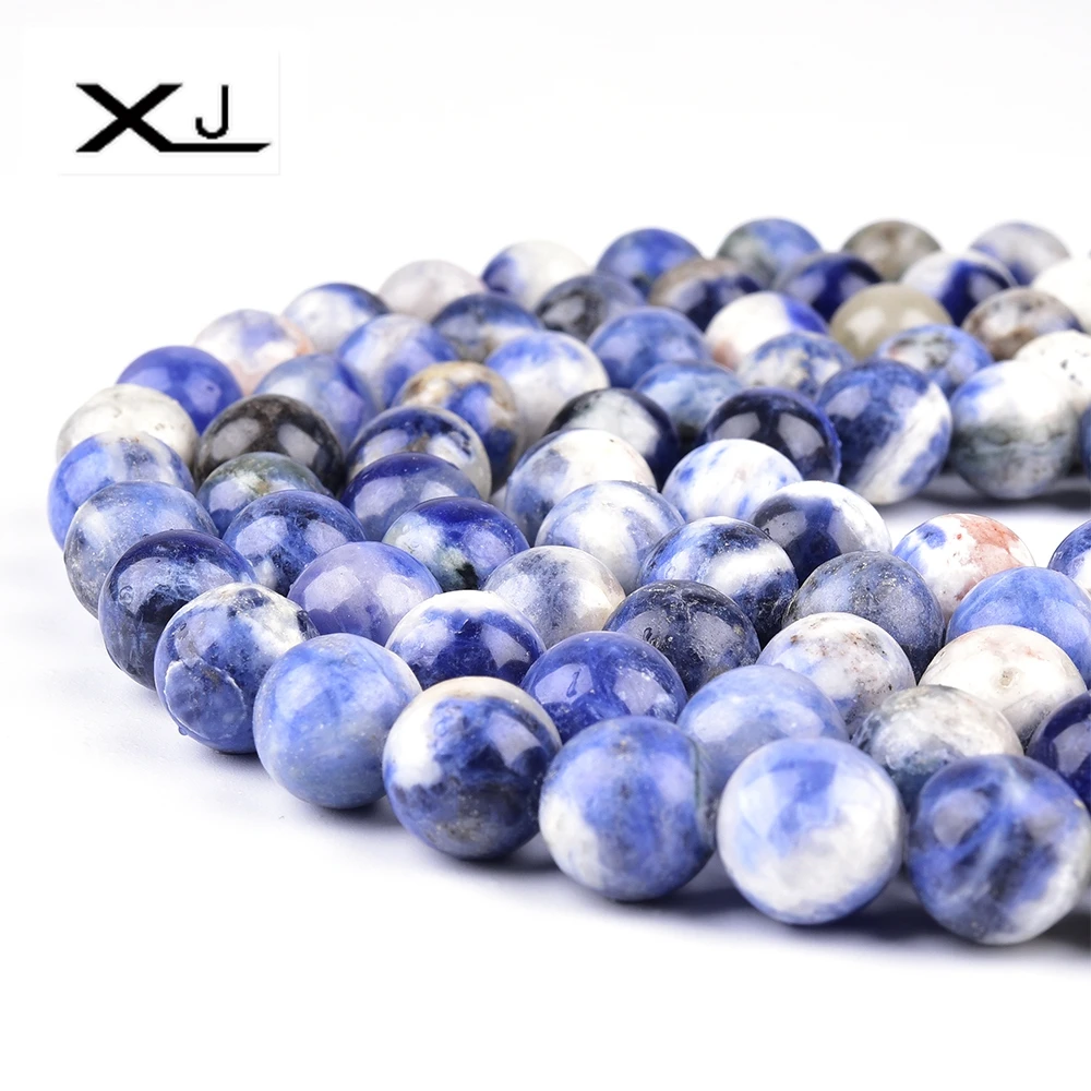 

Natural Stone Blue Lines Stone Spacer Beads 38cm a Strand 4 6 8 10 12mm Pick Size Beads For Jewelry Making DIY Bracelet
