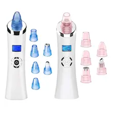 Electric Blackhead Remover Facial Grease Acne Pores Cleaner Extractor USB Charging 5 Levels Adjustment Beauty Instrument for Wom
