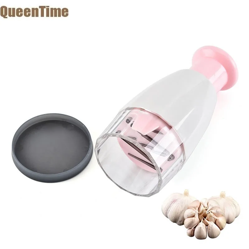 

QueenTime Manual Garlic Press Ginger Mincer Crusher Chopper Stainless Steel Potato Masher Fruit Vegetable Tools Kitchen Gadgets