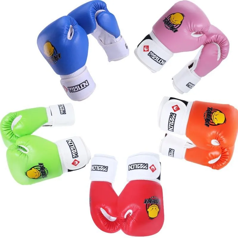 

2019 Cheap 4-10 Years Kids Boxing Gloves For Fun Muay Thai Fight Sanda Martial Arts Bag Punching Training Mitts Gear