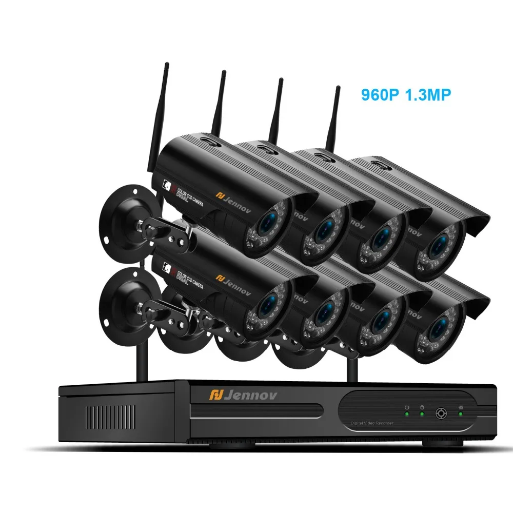 

Security Camera System CCTV Wwireless Outdoor Video Surveillance Camera Wifi NVR 8CH Waterproof 960P 1.3MP Plug and Play Ip cam