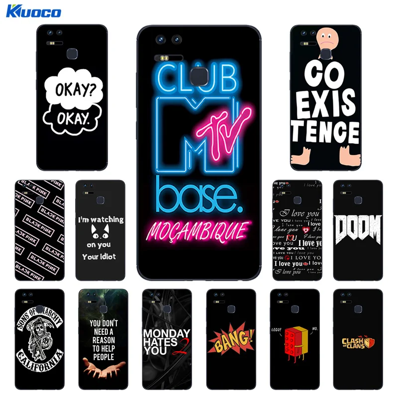 Case for Asus Zenfone 3 Zoom ZE553KL 5.5&quot Black Letters Printing Back Cover Soft TPU 3zoom Silicon |