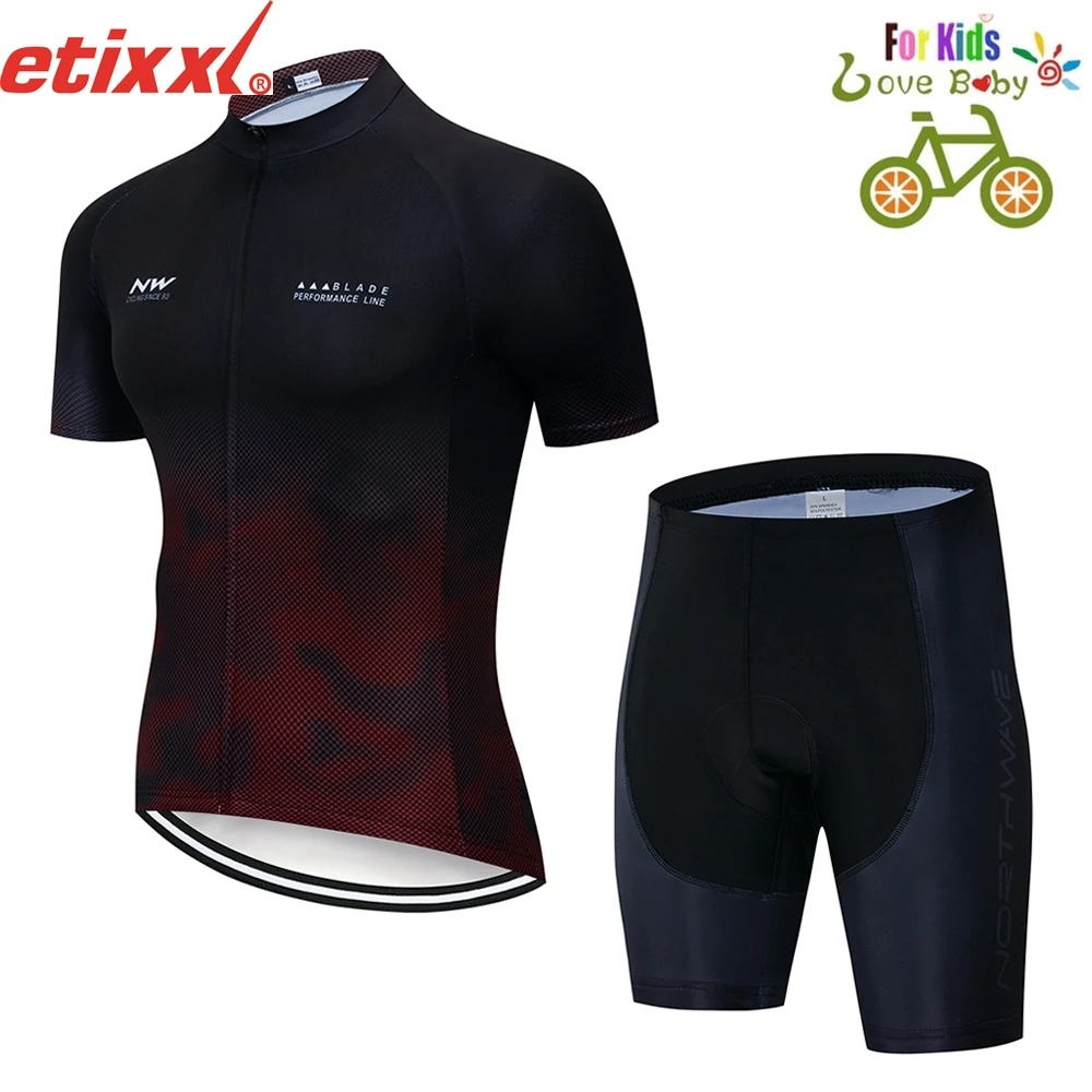 

Boys Skull Soldier Cycling Jersey Set Ropa Ciclismo Cycling Kit for Kids Breathable Bicycle Clothing Children Cycling Clothing