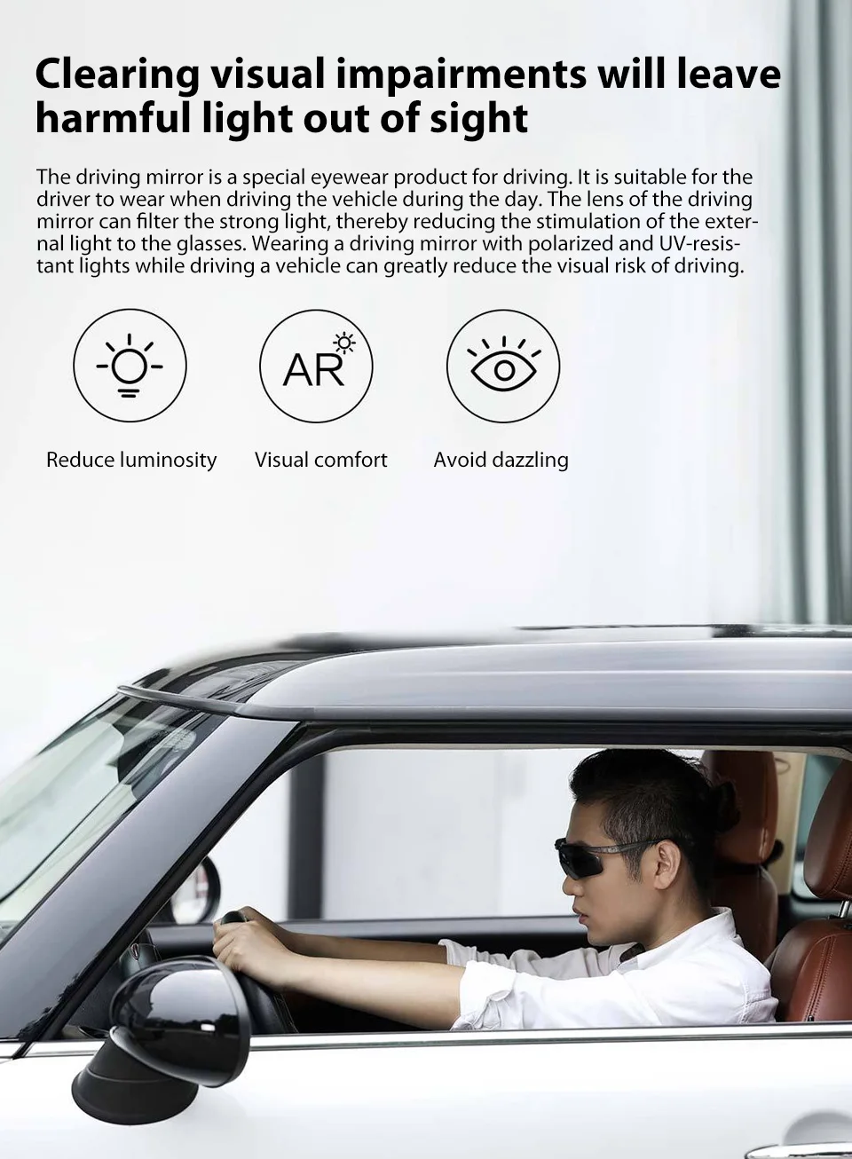 Original Xiaomi Mijia Turok Steinhardt TS Driver Sunglasses PC TR-90 Sun Mirror Lenses Glass 28g UV400 Drive Outdoor unisex H21 (3)