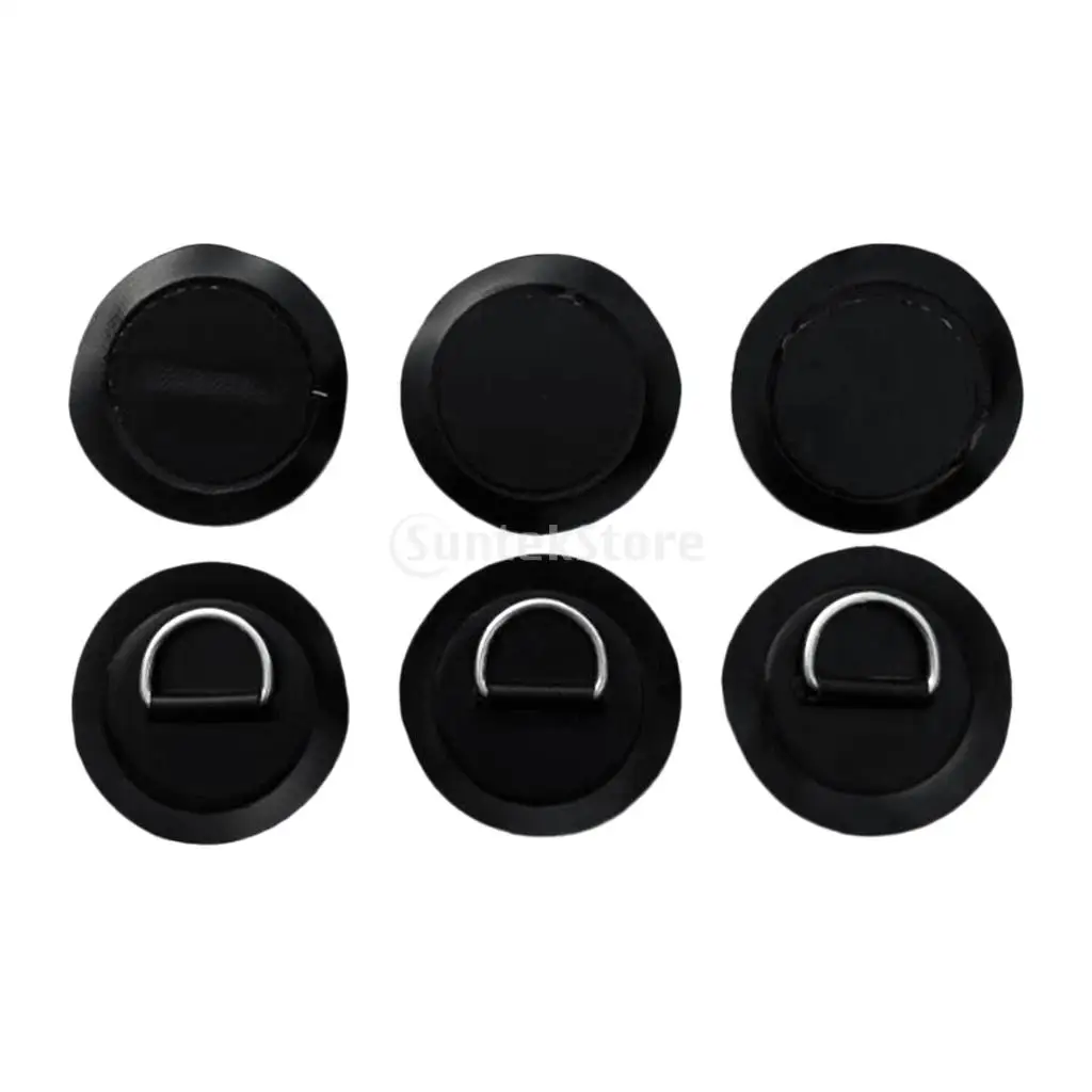 6pcs/set 8cm 316 Stainless Steel D Ring Pad/Patch for PVC Inflatable Boat Raft Dinghy Canoe Kayak Surfboard SUP
