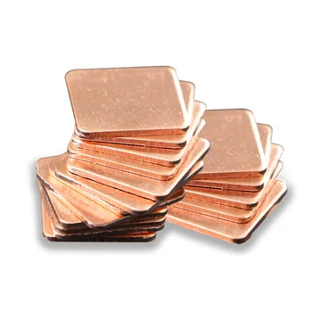 

10PCS/LOT Thickness 0.1/0.2/0.3/0.4/0.5/0.6/0.7/0.8/1MM Heatsink Copper Shim Thermal Pads For Laptop IC Chipset GPU CPU 15x15MM