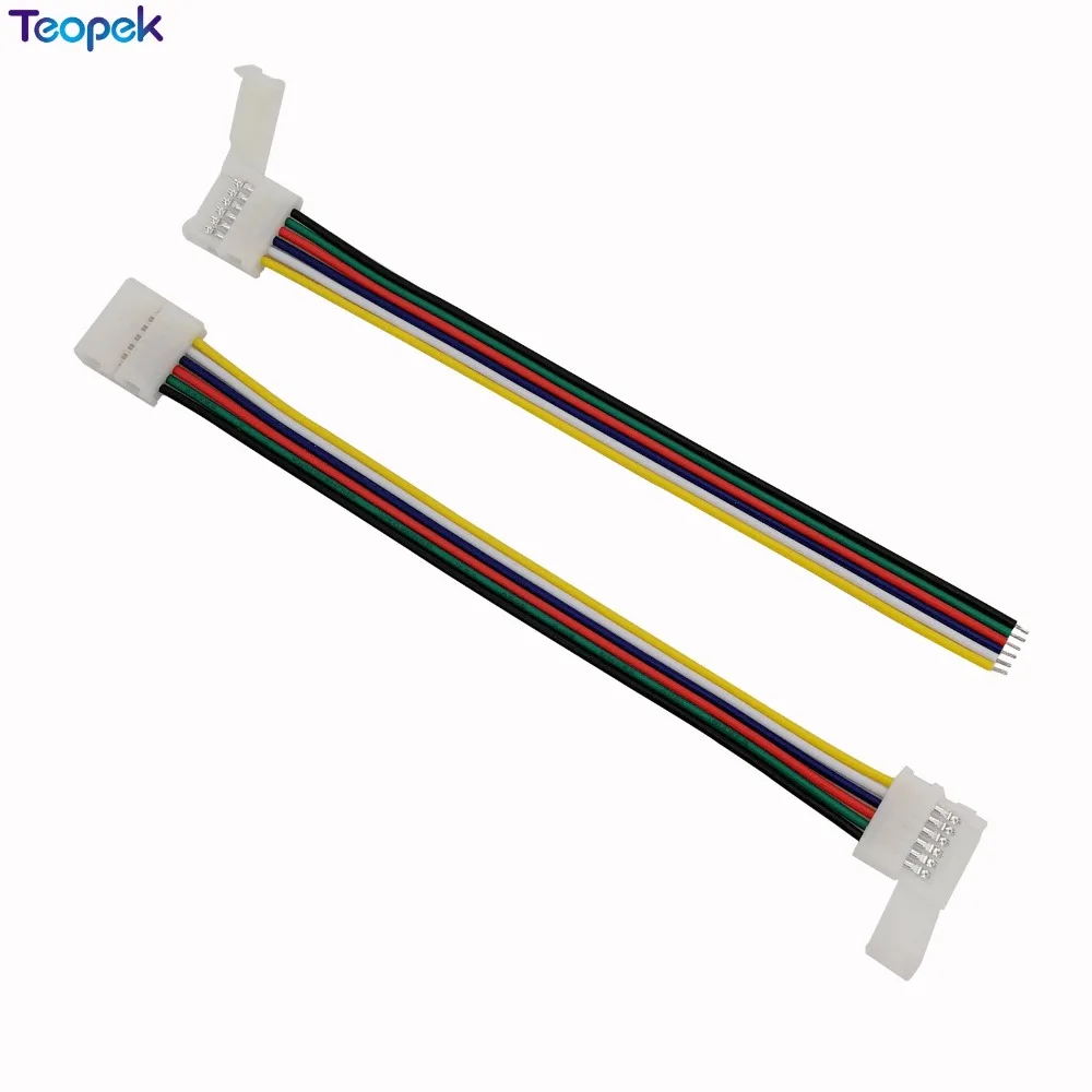 10 шт. 6pin RGB CCT светодиодный разъем 6 pin 12 мм ширина пайки адаптер для + светодиодные
