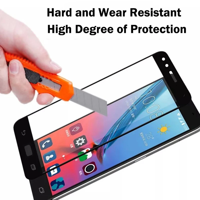 Защитное стекло для Asus Zenfone 4 Max ZC520KL ZC554KL закаленное с полным покрытием селфи ZD553KL