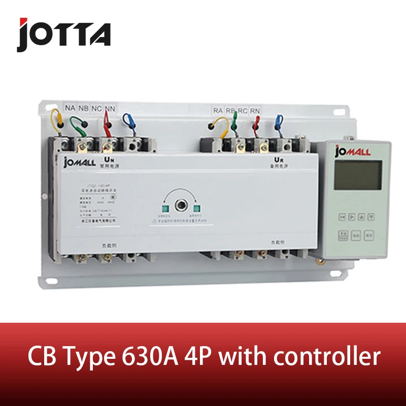 Переключающее устройство 630A 4 полюса 3 фазный автоматический переключатель передачи ATS с английским контроллером