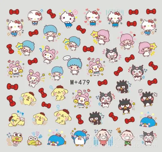 

Classic Japanese and Korean cute cartoon watermark sticker nail sticker for kids nail sticker m479-487