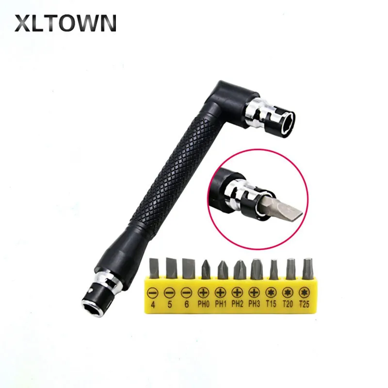 

XLTOWN mini double head socket wrench High-quality multi-function sleeve L-type wrench screwdriver gift 10 screwdriver bits
