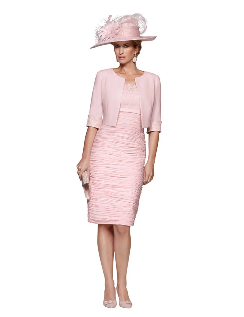mother of bride pink dress