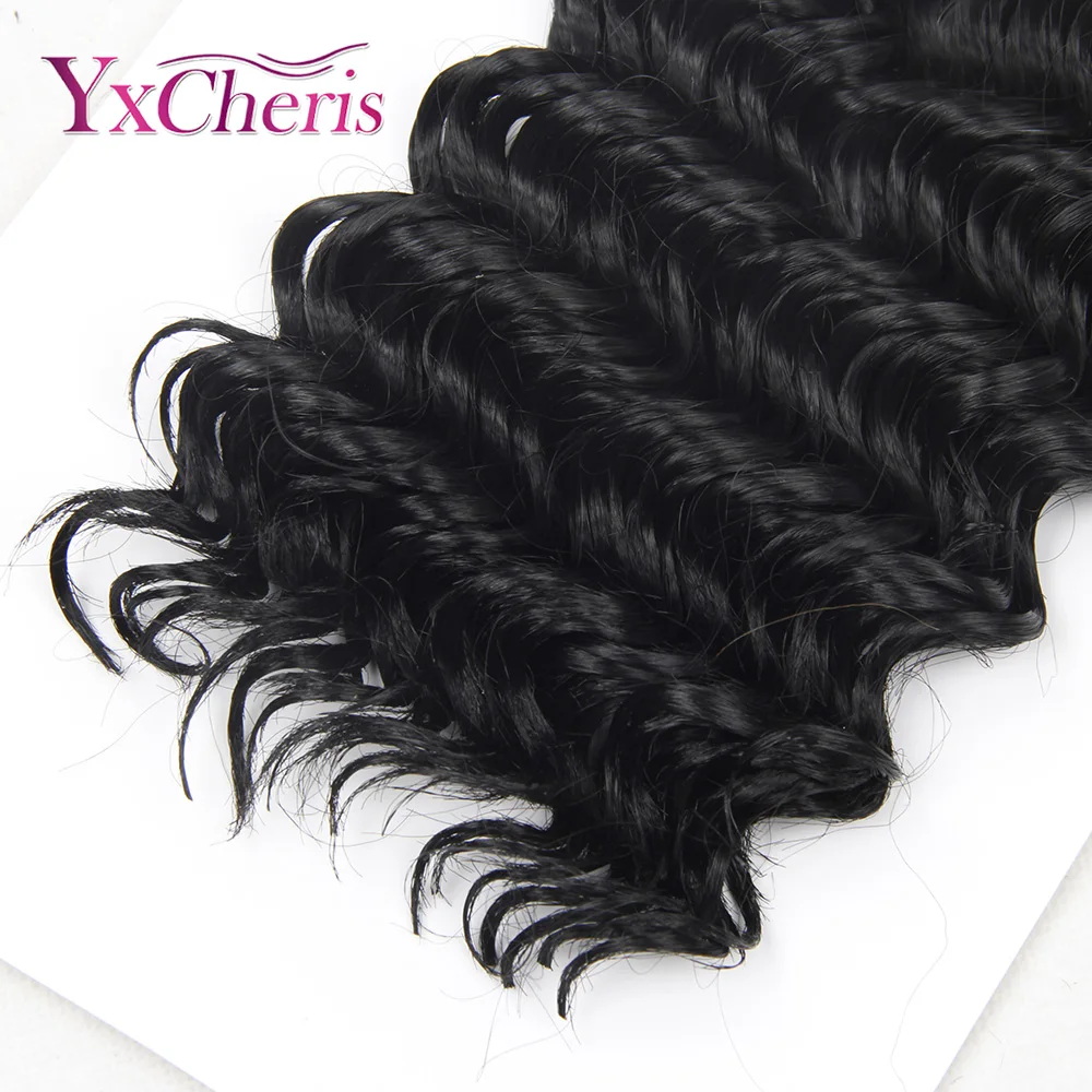 Synthetic Deep Wave Crochet Braiding Hair Extensions 10