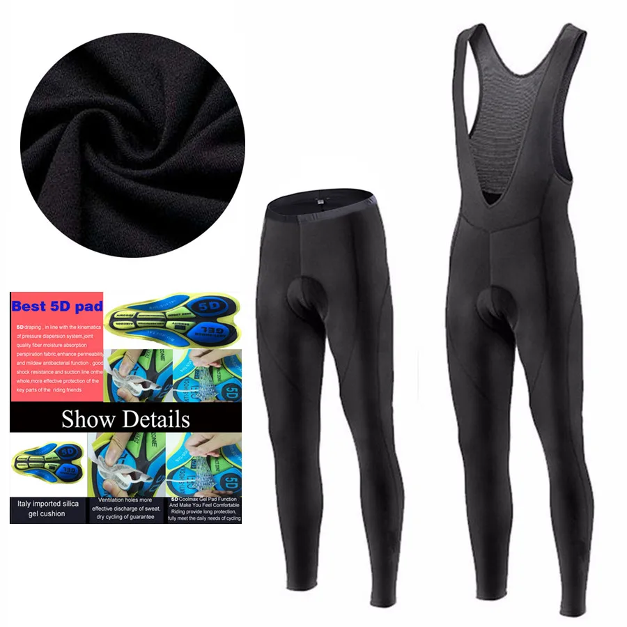 

2019 Long Cycling Pants Men Women Black Bib Pants 5D Gel Pad Thin Cycling Tights Bike Bicycle Clothing for Spring Autumn