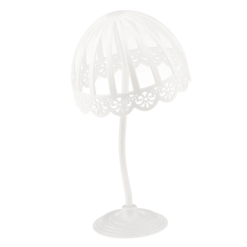 Plastic Hat Sports Cap Storage Drying Display Holder Hair Wigs Rack Stand White