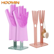 HOOMIN сушилка дренажная стойка для кухонных резиновых перчаток стойка для хранения перчаток полотенец вешалка для хранения кухонных принадлежностей держатель для перчаток