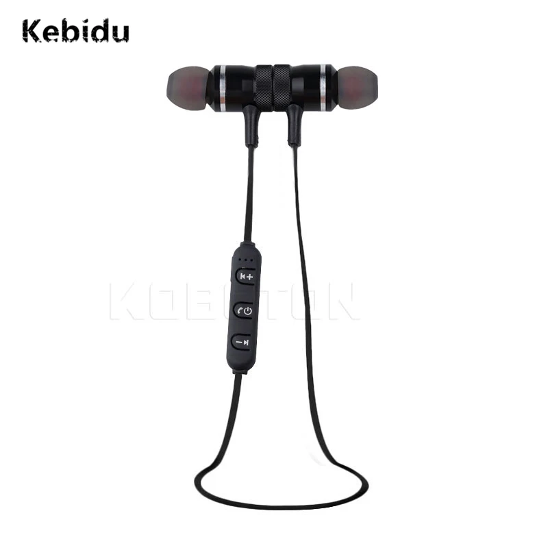 Kebidu Bluetooth спортивные металлические магнитные наушники вкладыши с защитой от пота