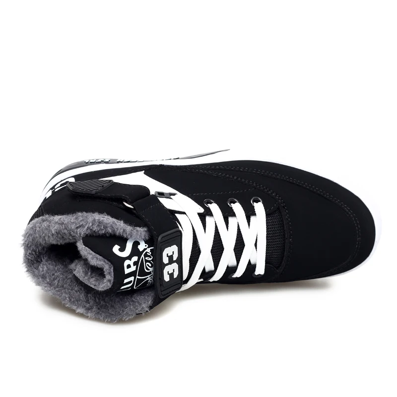 Yrrfuot зимние Бархатные Утепленная одежда спортивная обувь Для мужчин кроссовки для ношения на улице, трендовые спортивной марки и защита от скольжения, со шнуровкой; Zapatillas