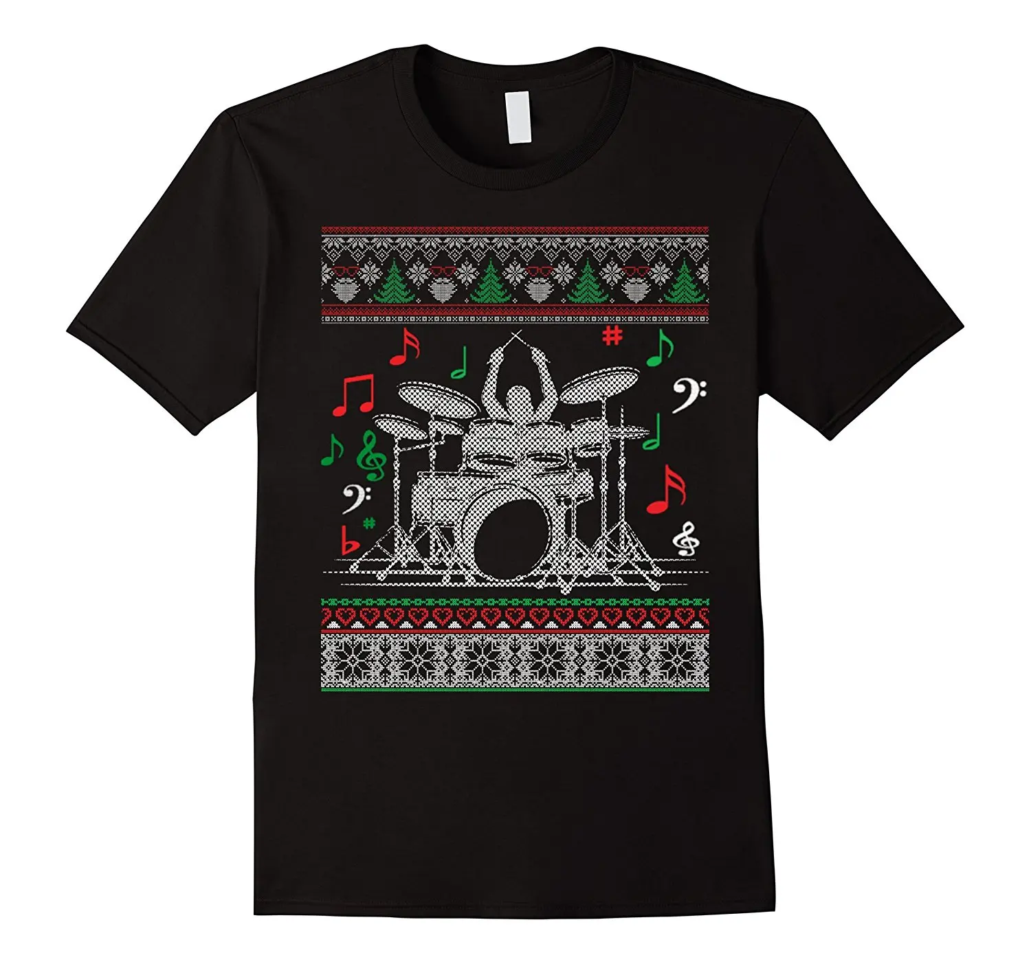 Drums Band Music Rock Ugly Christmas Sweater T Shirt Funny