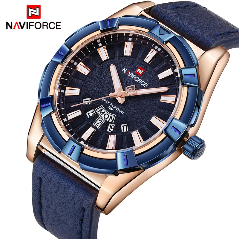 

2018 NEW NAVIFORCE Luxury Brand Men's Quartz Watches Men Fashion Casual Leather Sports Watch Man Date Clock Relogio Masculino