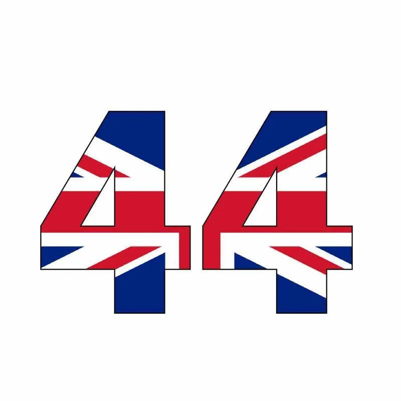 

15.5CM*10CM Motorcycle F1 Number 44 Flag Windows Car Sticker Decal Accessories 6-0601