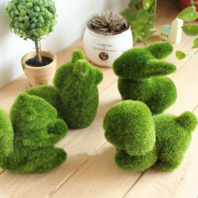 Artificial moss animals green decorations home Christmas cute lovely