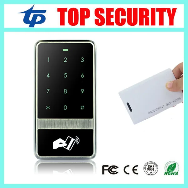 

IP65 waterproof outdoor use smart card access controller standalone single door access control system touch keypad card reader