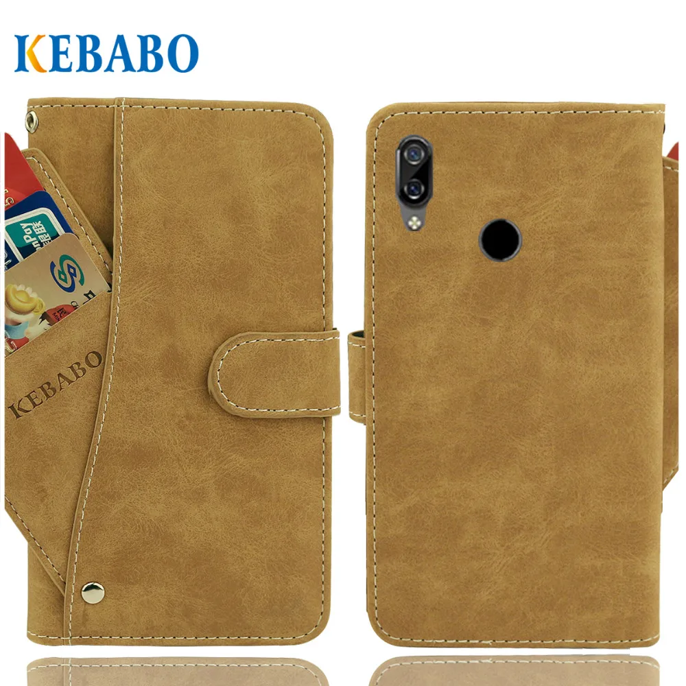

Vintage Leather Wallet BQ 6040L Magic Case 6.09" Flip Luxury 3 Front Card Slots Cover Magnet Stand Phone Protective Bags