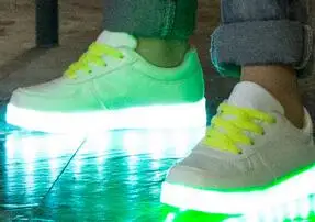 Детская обувь с подсветкой для мальчиков и девочек, usb зарядка, светодиодный, освещенные модные кроссовки, Весенняя детская спортивная обувь на плоской подошве - Цвет: 3