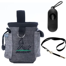Сумка для угощений для собак Регулируемая сумка для тренировок собак со свистком и мешок для экскрементов диспенсер для домашних животных принадлежности для переноски кошек материалы для чистки собак
