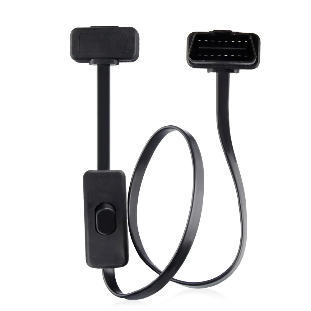 Кабель ELM327 для 16Pin OBD2 разъем OBD 2 кабель гнездовой II с переключателем