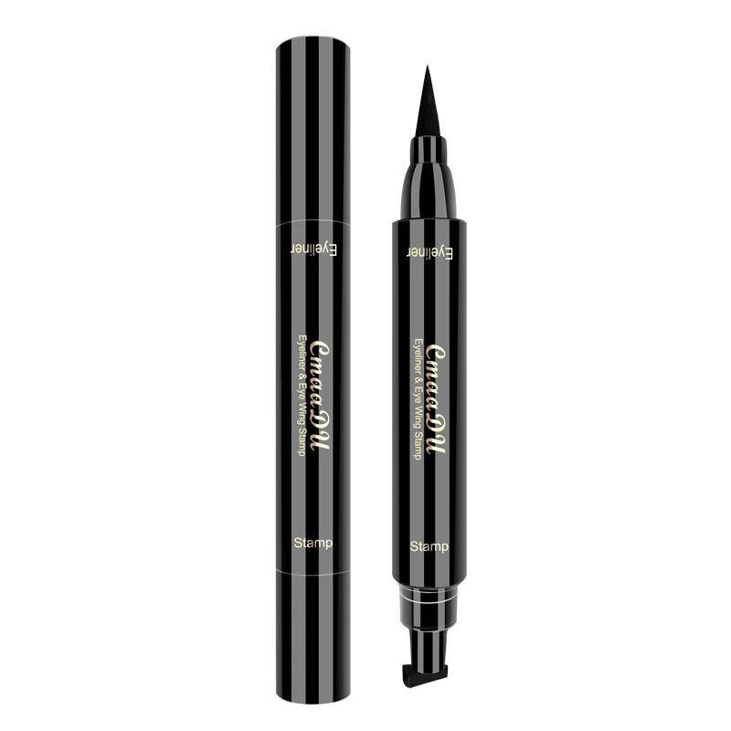 

Quick Drying Waterproof Black Double-ended Makeup Stamps Wing Eyeliner Pencil Hot New Make-Up Black Eyeliner Liquid Pencil TSLM1