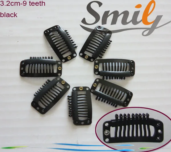 Free Shipping 100pcs 3.2cm 9 Teeth Hair Extensions Tools / Wig Silicone