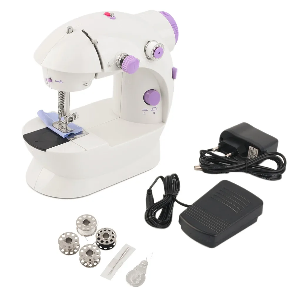 Mini Electric Handheld Dual Speed Adjustment Sewing Machine with Light