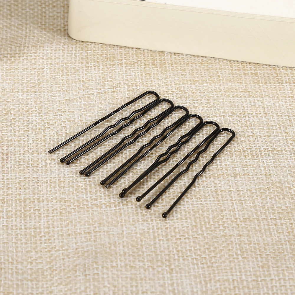 50pcs/lot U Shaped Hairpin Hair Clips Pins Metal Barrette Women Hair Styling Tools Accessories Braided hair Tool