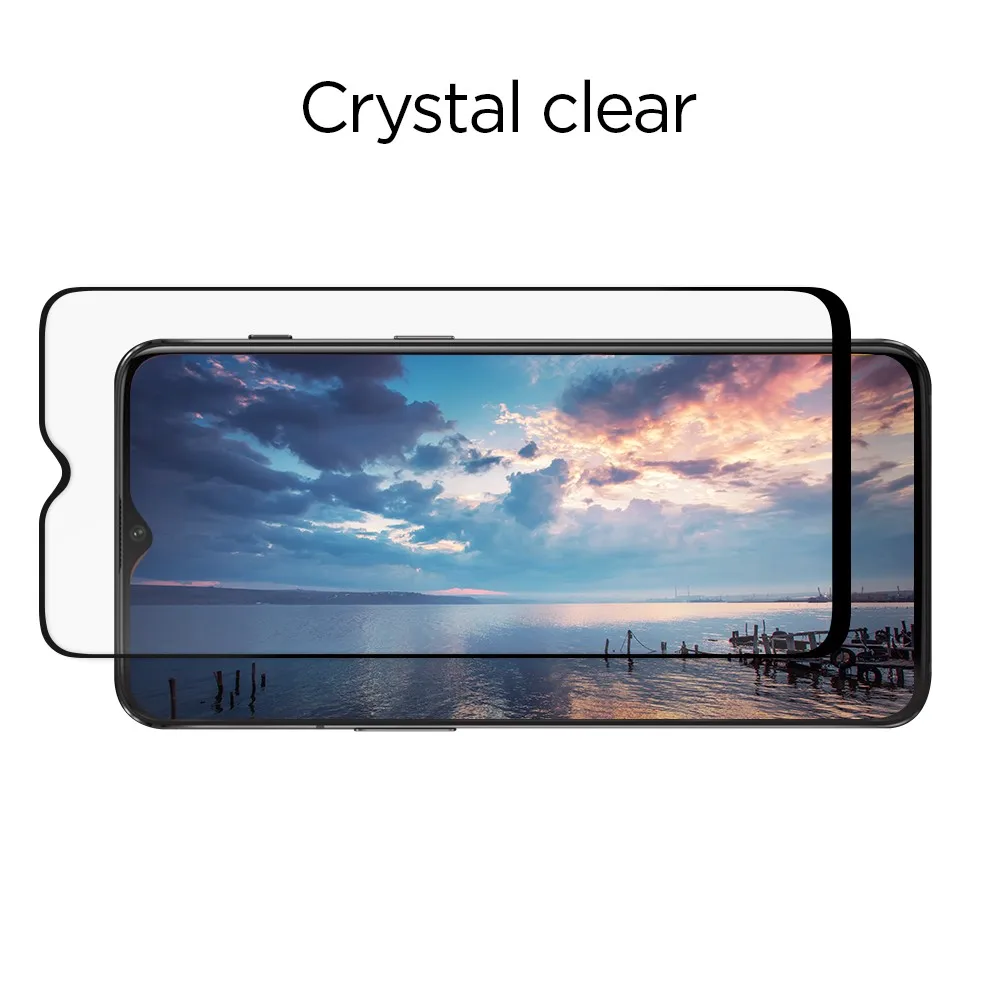 Pаспродажа SPIGEN OnePlus 7 Закаленное стекло протектор экрана Glas. tR тонкий полное покрытие черный K08GL26387