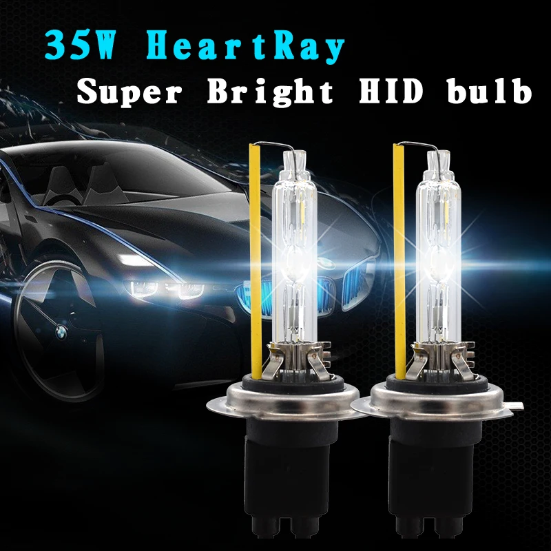 SKYJOYCE 1 пара супер быстрая яркая оригинальная HID лампа HeartRay AC 12 в 35 Вт H1 H7 H11 9005 9006 9012 D2H HID лампа 4500 к 5500 к 6500 К