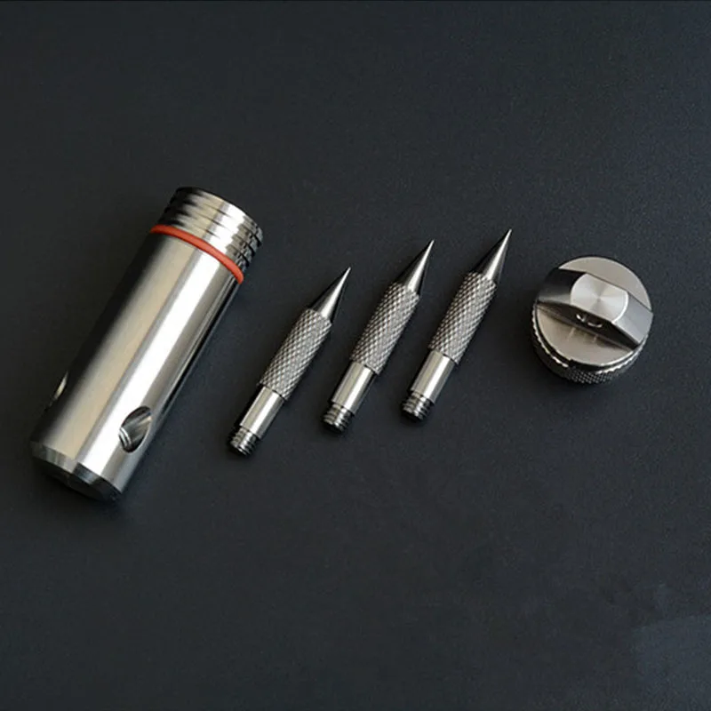  1PC Portable Titanium Alloy Capsule Grappling Hook Container Cash Pill Waterproof Storage Box Bottl