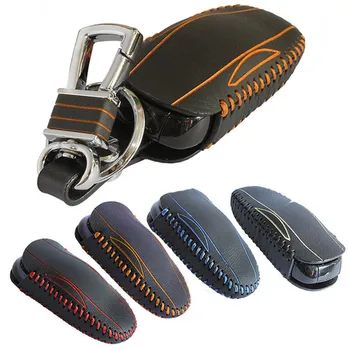 

Brand New High quality Genuine Leather Remote Control Car Key Case wallet Bag Cover For Tesla