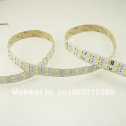 Waterproof-IP67 один метр DC 12 В затемнения SMD5050 двухрядные гибкий светодиодный полосы 120 светодиодный s на метр 20 мм ширина 1800lm за метр
