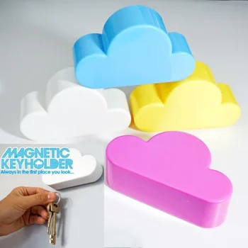 

Cool White Creative Novelty Cloud Shape Magnetic Magnets Key Holder Home Keychains Hanger Good Gifts Free Shipping