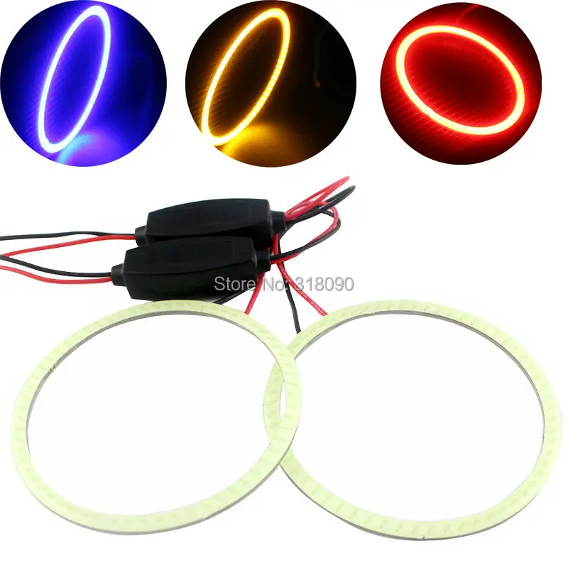 2 шт. (1 пара) Авто Halo кольца COB 80 мм Angel Eye 12 В 24 фара 63 SMD Автомобильные глаза ангела